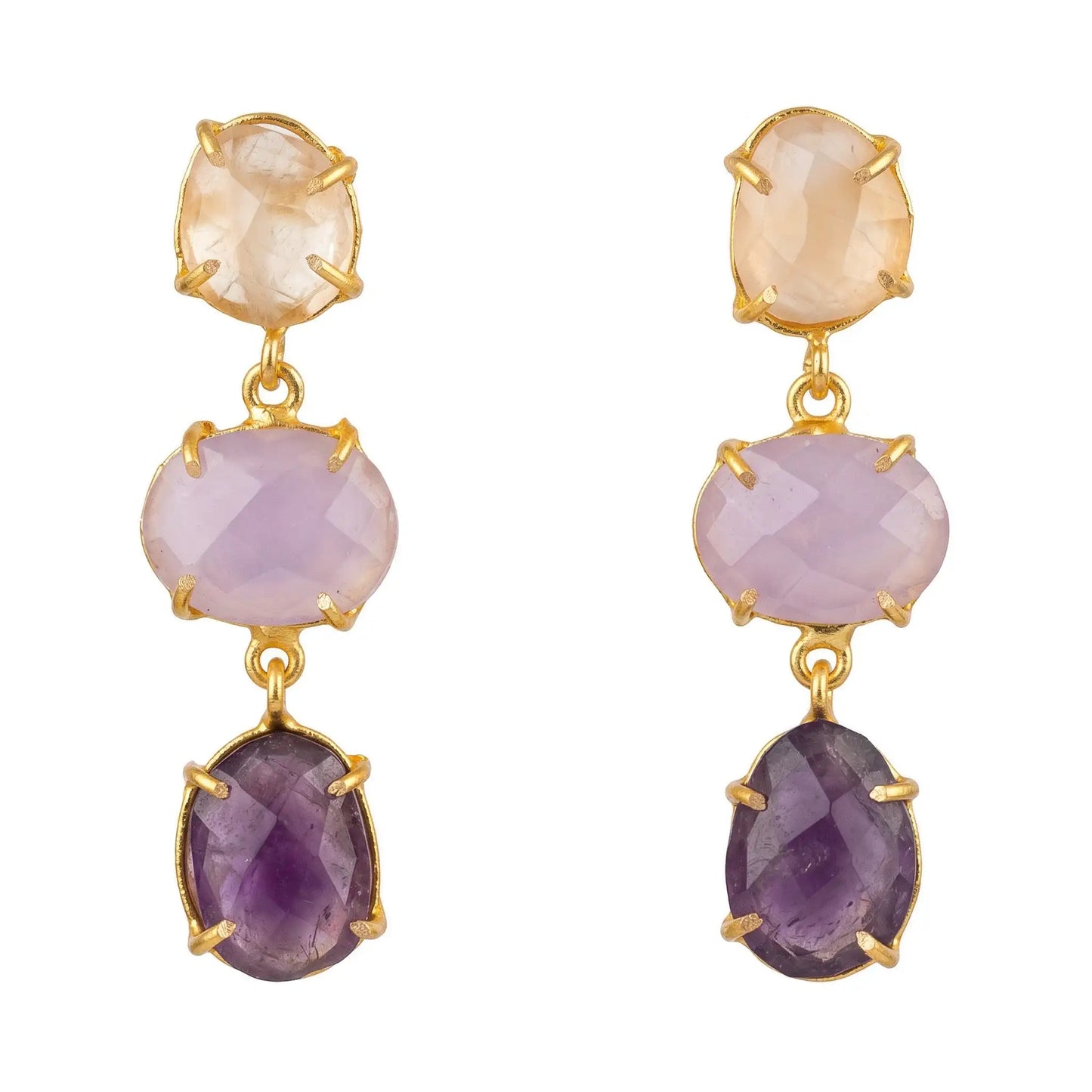 Pendientes Martis Rosa Lila y Morado