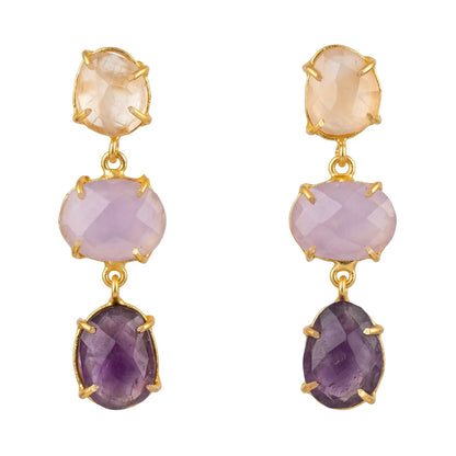 Pendientes Martis Rosa Lila y Morado