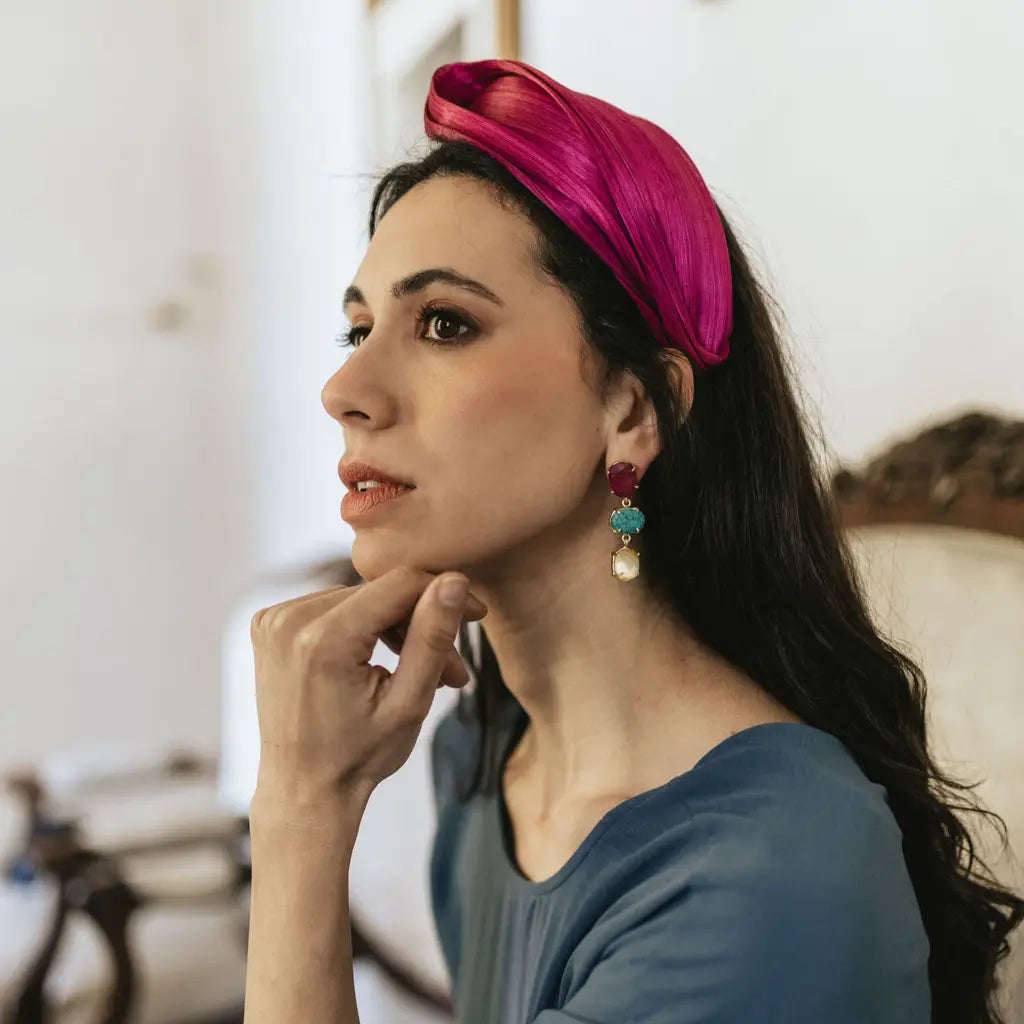 Pendientes Martis Rubí, Turquesa y Amarillo