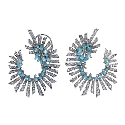 Pendientes Menester Plata Shine y Azul