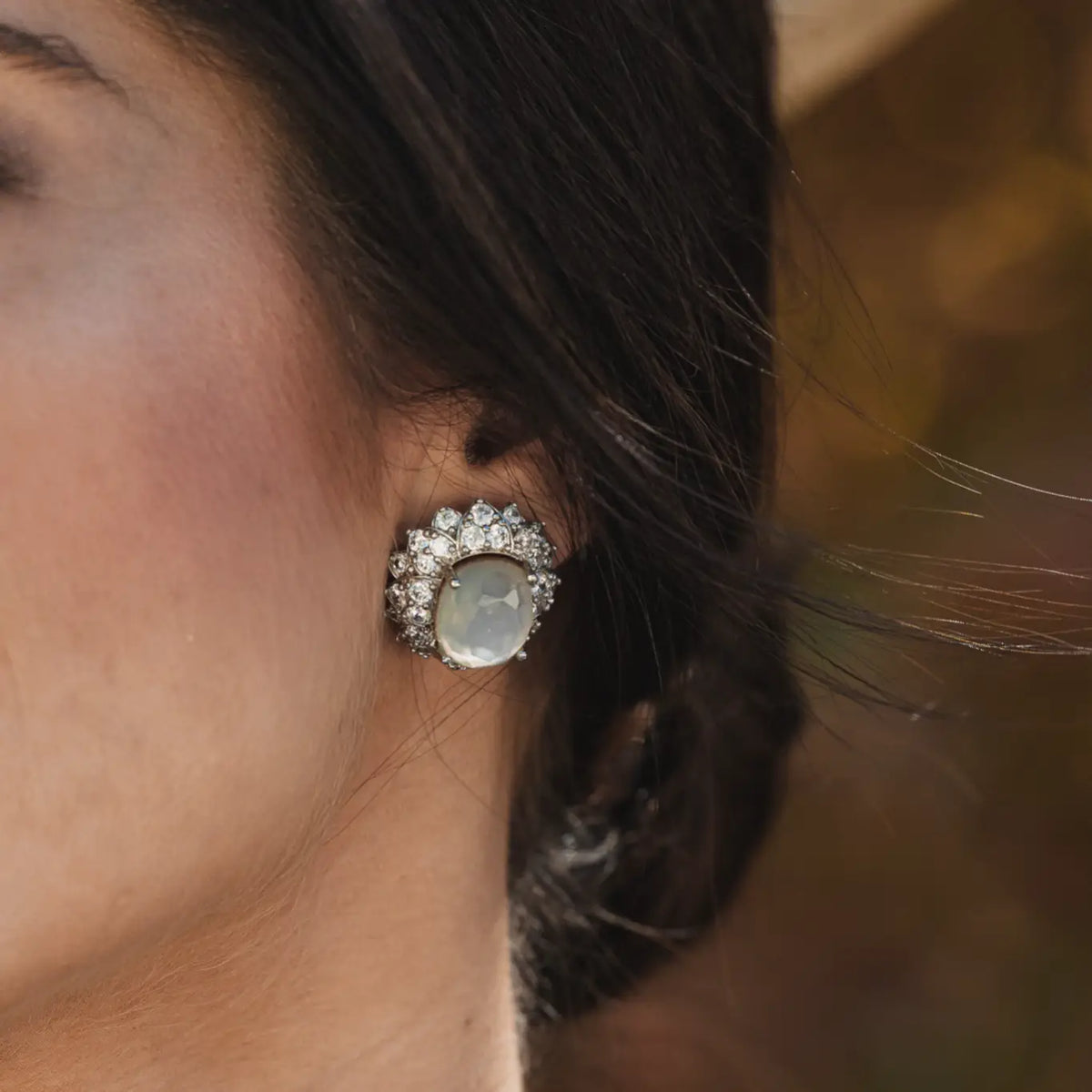 Pendientes Nube Plata Shine