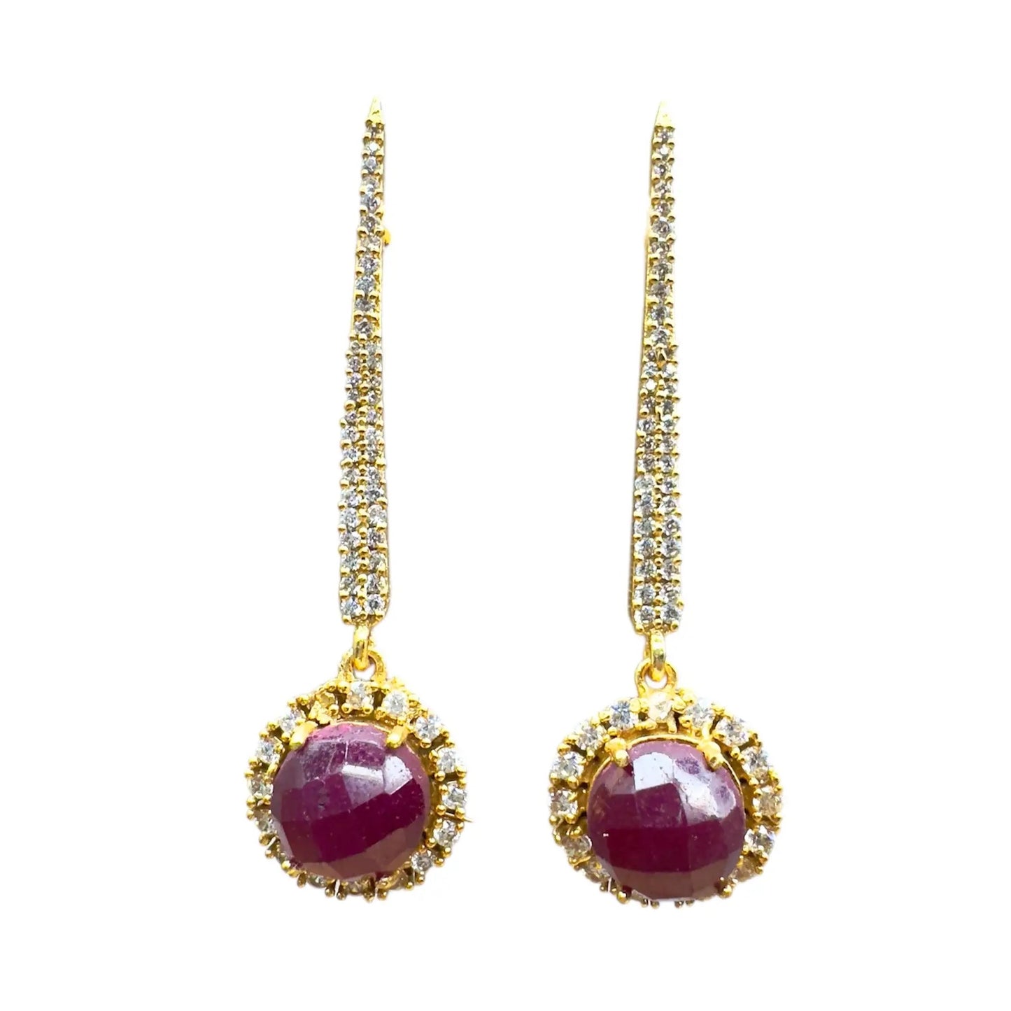 Pendientes Orlen Shine Rubí