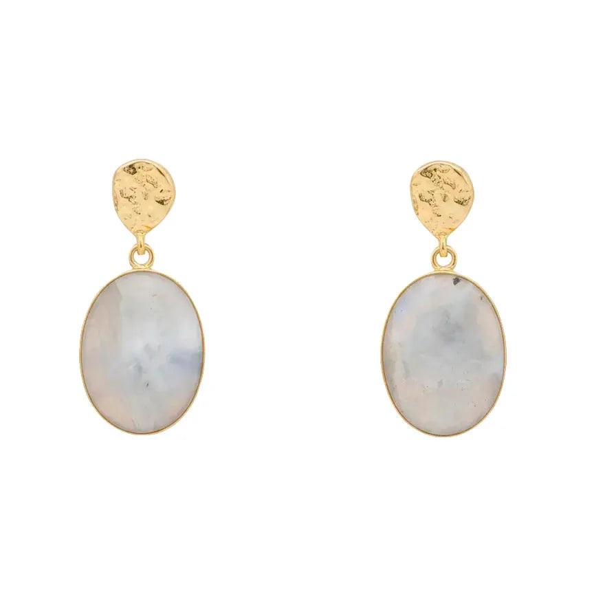 Pendientes Ovals Ed. Limitada Piedra Lunar