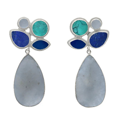 Pendientes Paraiso Ed. Limitada Plata Azules