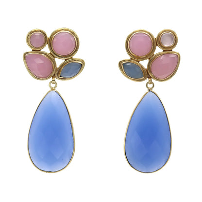 Pendientes Paraiso Rosa y Azul