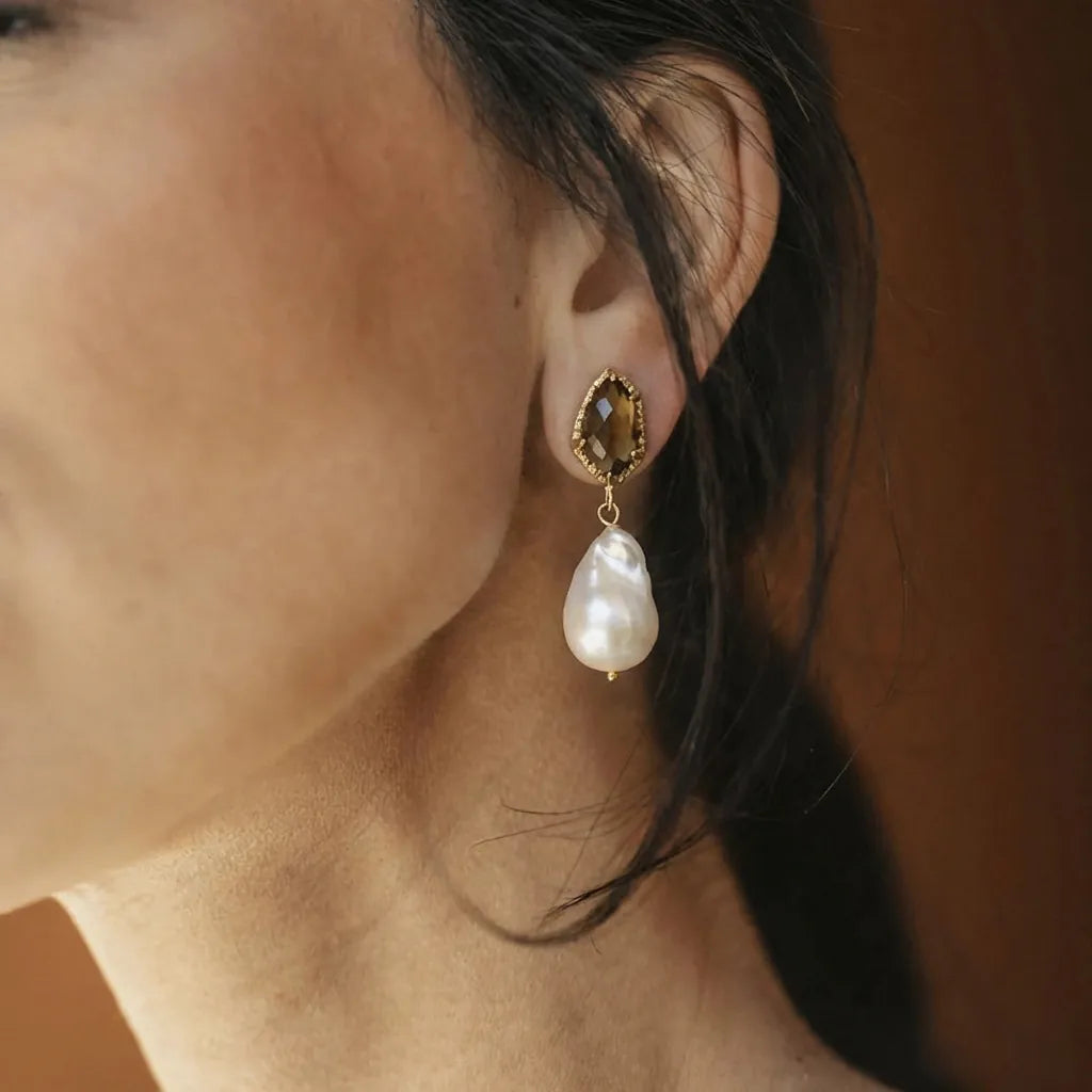 Pendientes Perlá Ed. Limitada Marrón y Perla