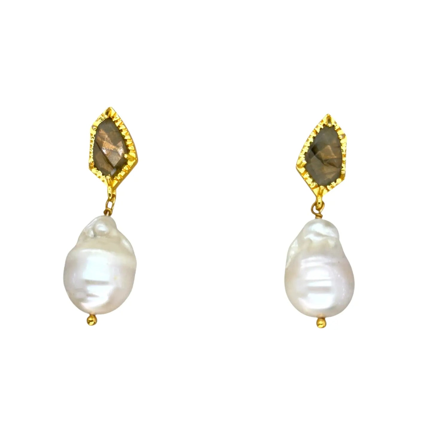 Pendientes Perlá Labradorita y Perla
