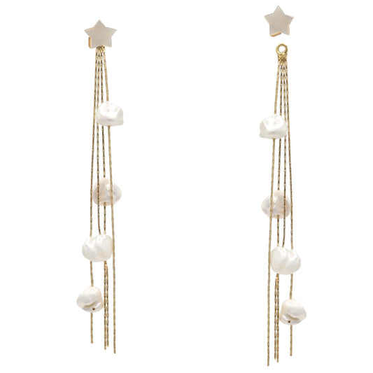 Pendientes Perlata Estrella y perlas