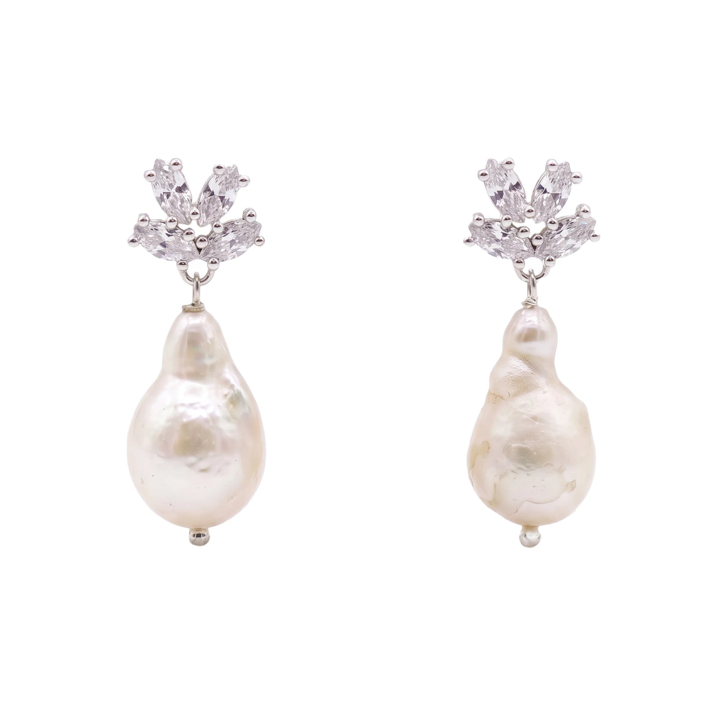 Pendientes Perlesia Plata Shine Perla
