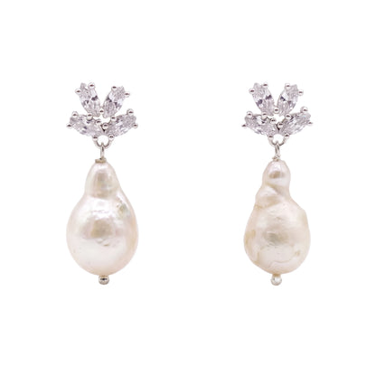 Pendientes Perlesia Plata Shine Perla