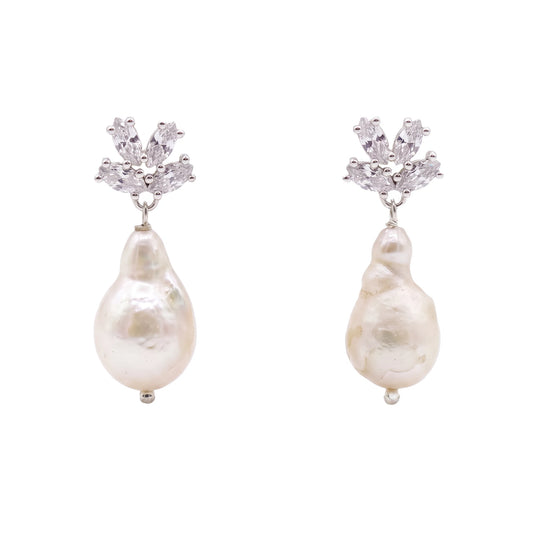 Pendientes Perlesia Plata Shine Perla