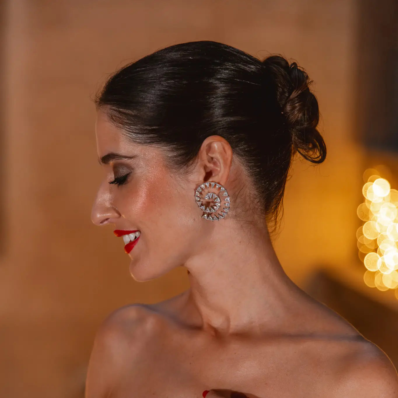 Pendientes Reata Espiral Plata Shine