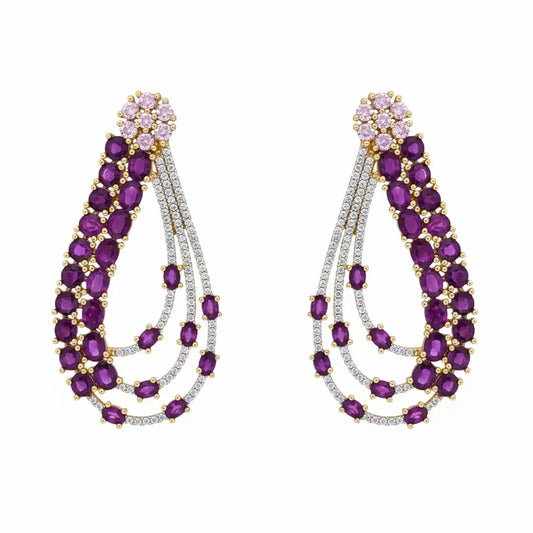 Pendientes Rocío Fucsia y Rosa