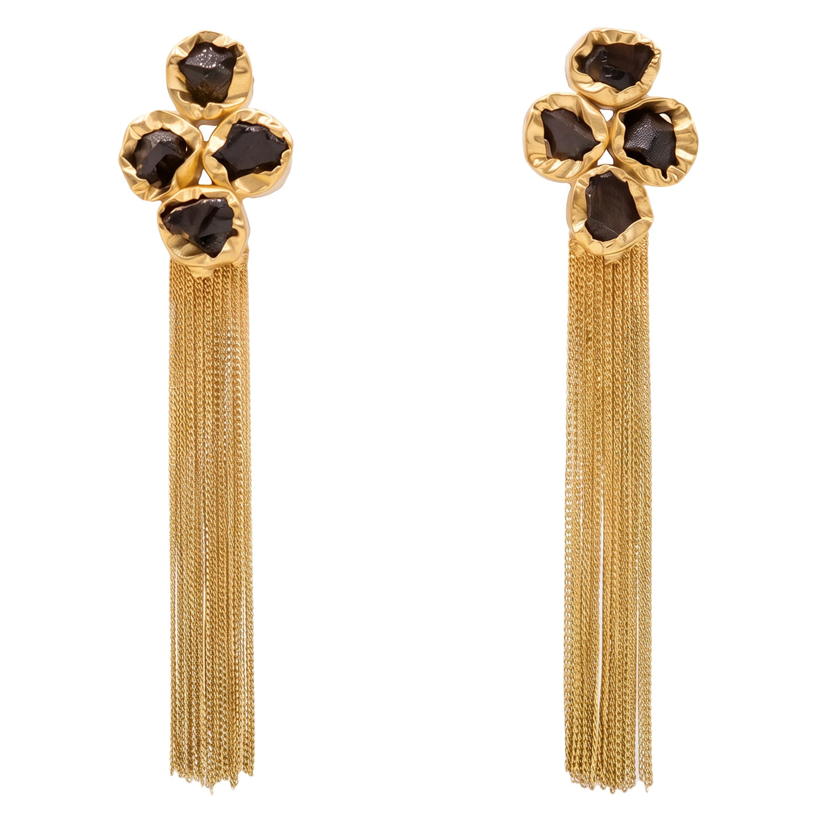 Pendientes Safi Rough Flecos Negro