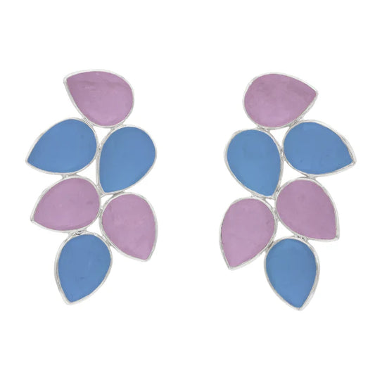 Pendientes Tailandia Ed. Limitada Plata Malva y Azul