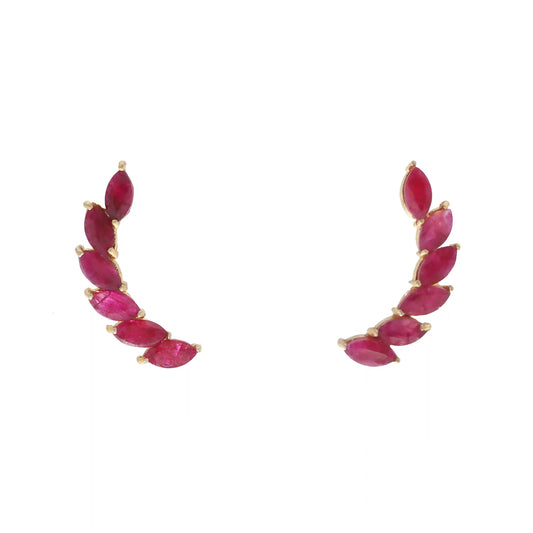 Pendientes Terems Trepador Deluxe Rubí