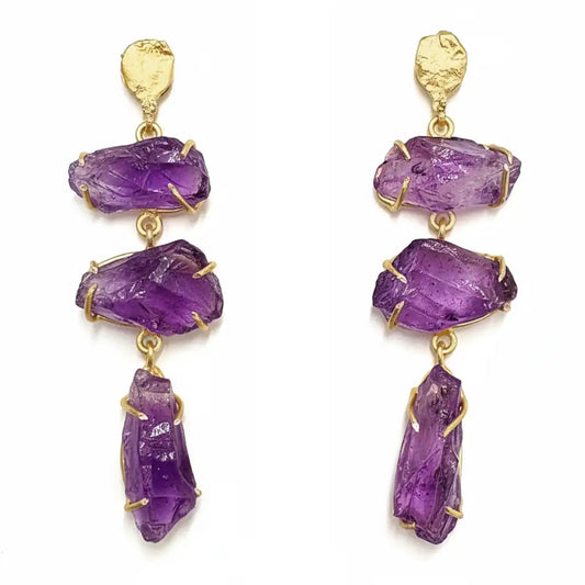 Pendientes Terral Rough Morado