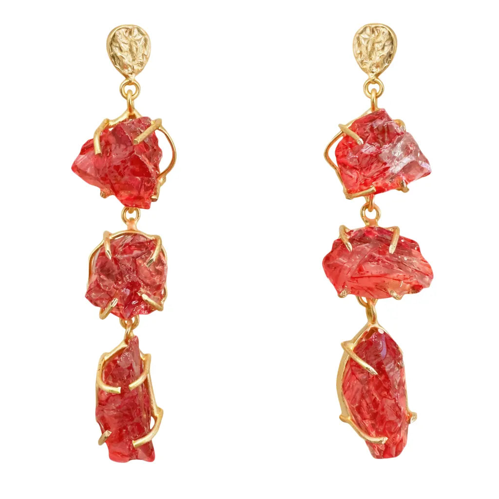 Pendientes Terral Rough Naranja