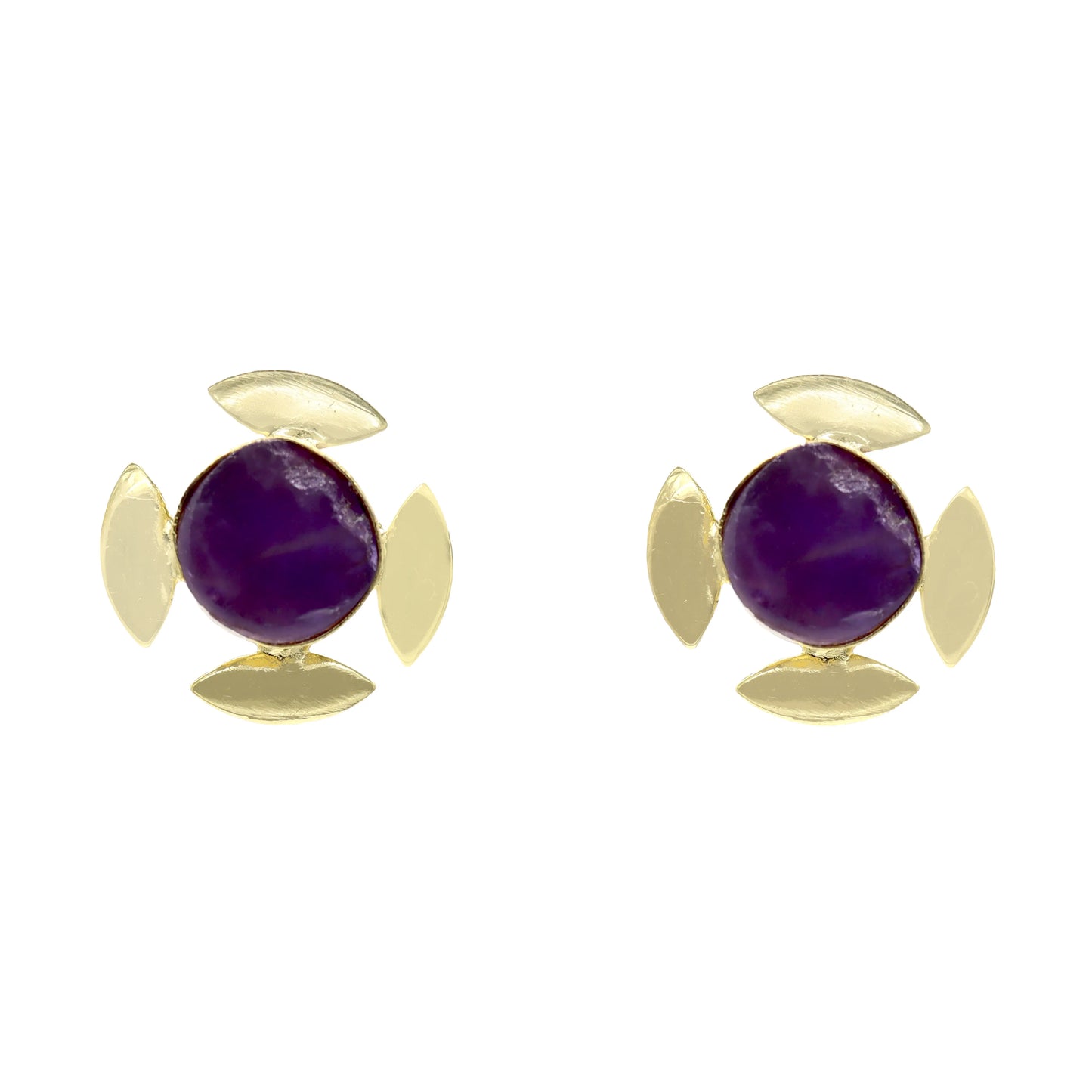 Pendientes Tronera Morado