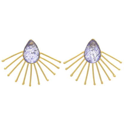 Pendientes Yelena Azul cristal