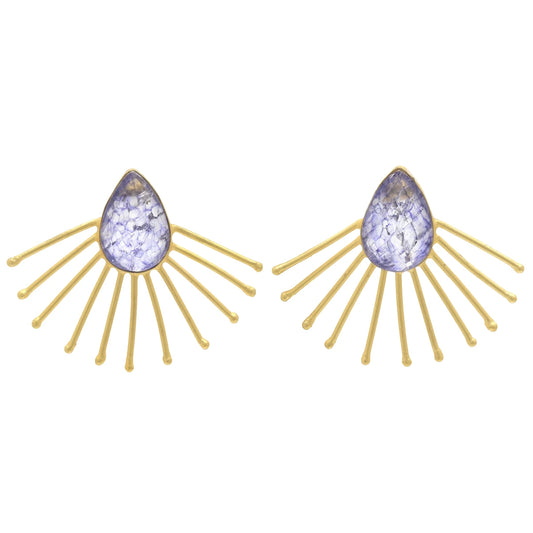 Pendientes Yelena Azul cristal