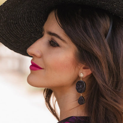 Pendientes Zafiro Negro