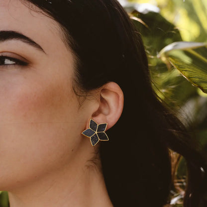 Pendientes Abelia Azul Lapis