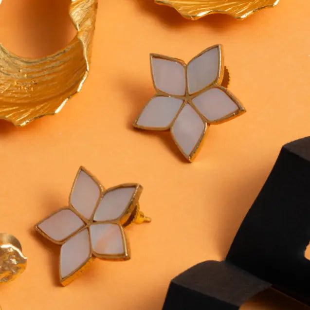 Pendientes Abelia Blanco Nácar