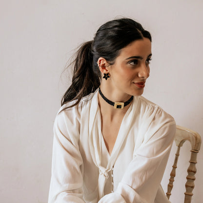 Pendientes Abelia Negro