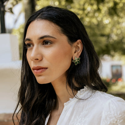 Pendientes Abelia Verde