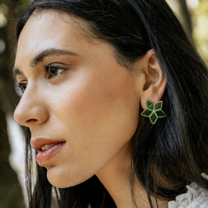 Pendientes Abelia Verde