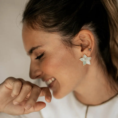 Pendientes Abelia Verde agua Amazonita