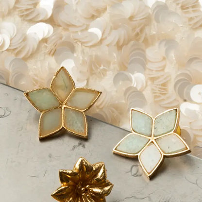 Pendientes Abelia Verde agua Amazonita