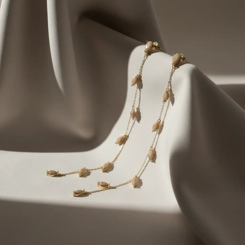 Pendientes Abril Deluxe Ed. Limitada Marrón Toffee