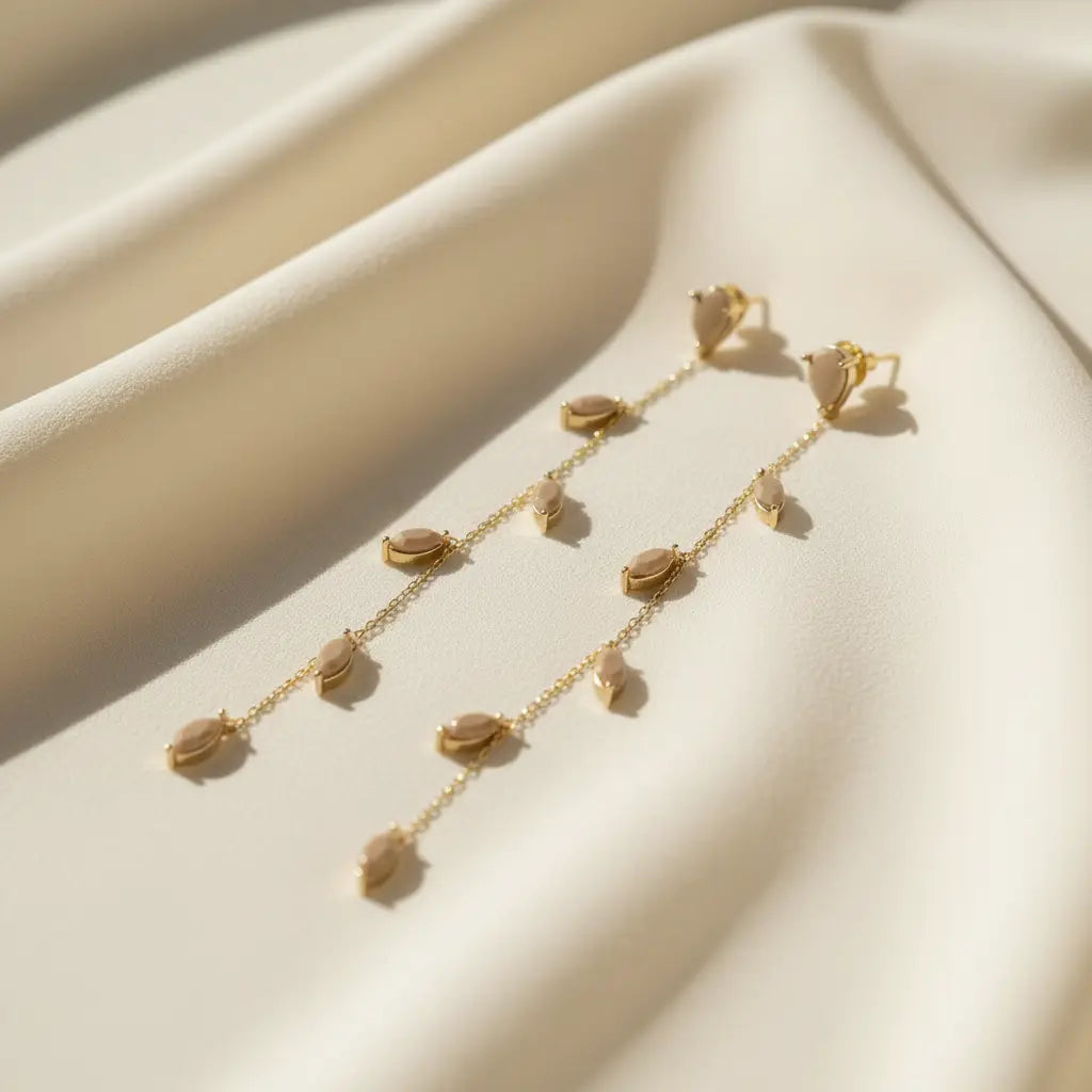 Pendientes Abril Deluxe Ed. Limitada Marrón Toffee