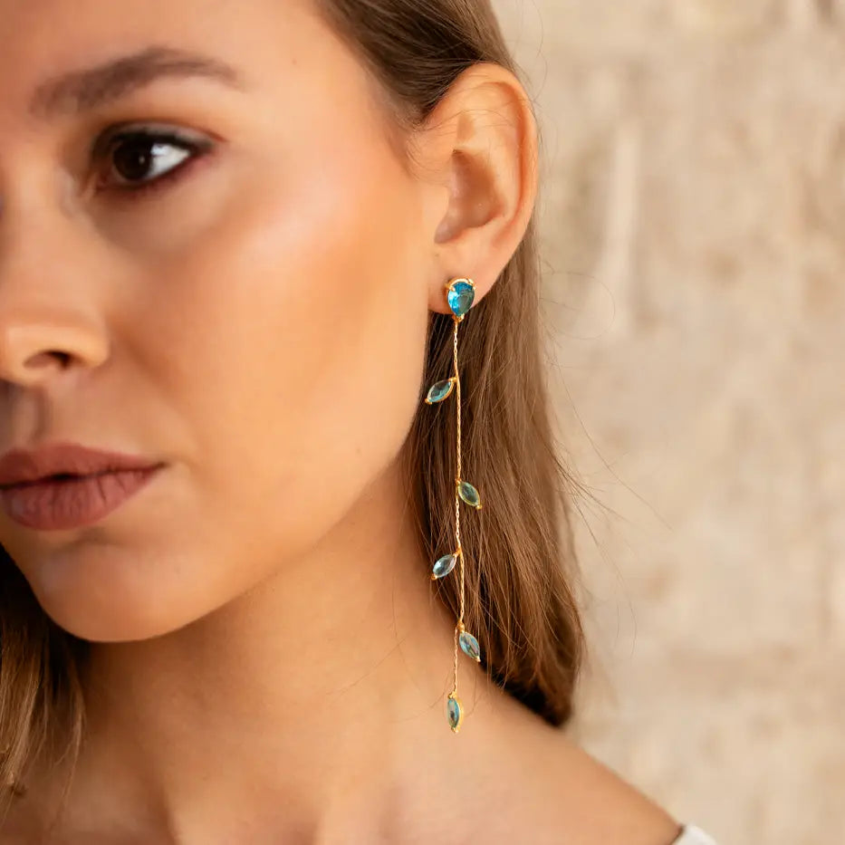 Pendientes Abril Zc Azul Turquesa