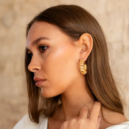 Pendientes Aros Galano Shine - Black One