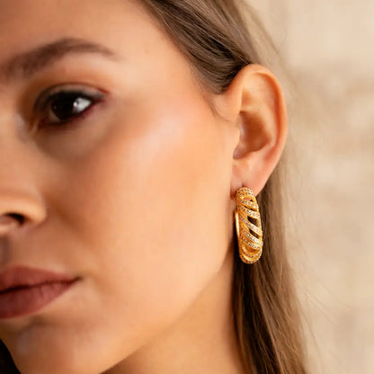 Pendientes Aros Galano Shine - Black One