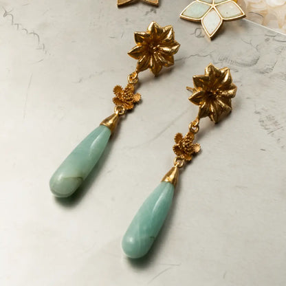 Pendientes Aurora Andaluza Verde Agua
