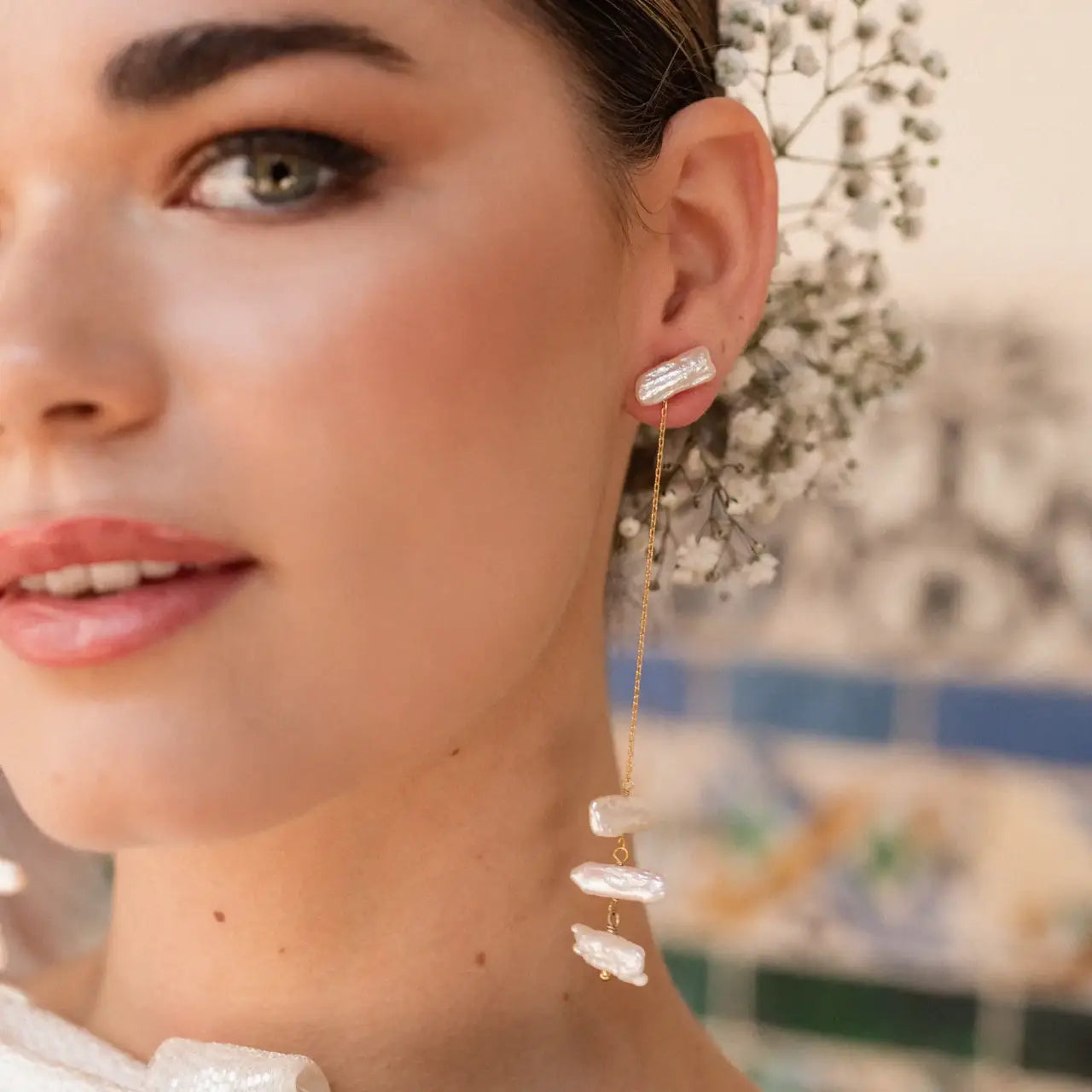 Pendientes Baiser Desmontable Perlas