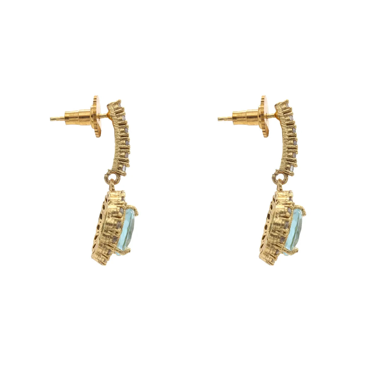 Pendientes Brisa Azul aguamarina
