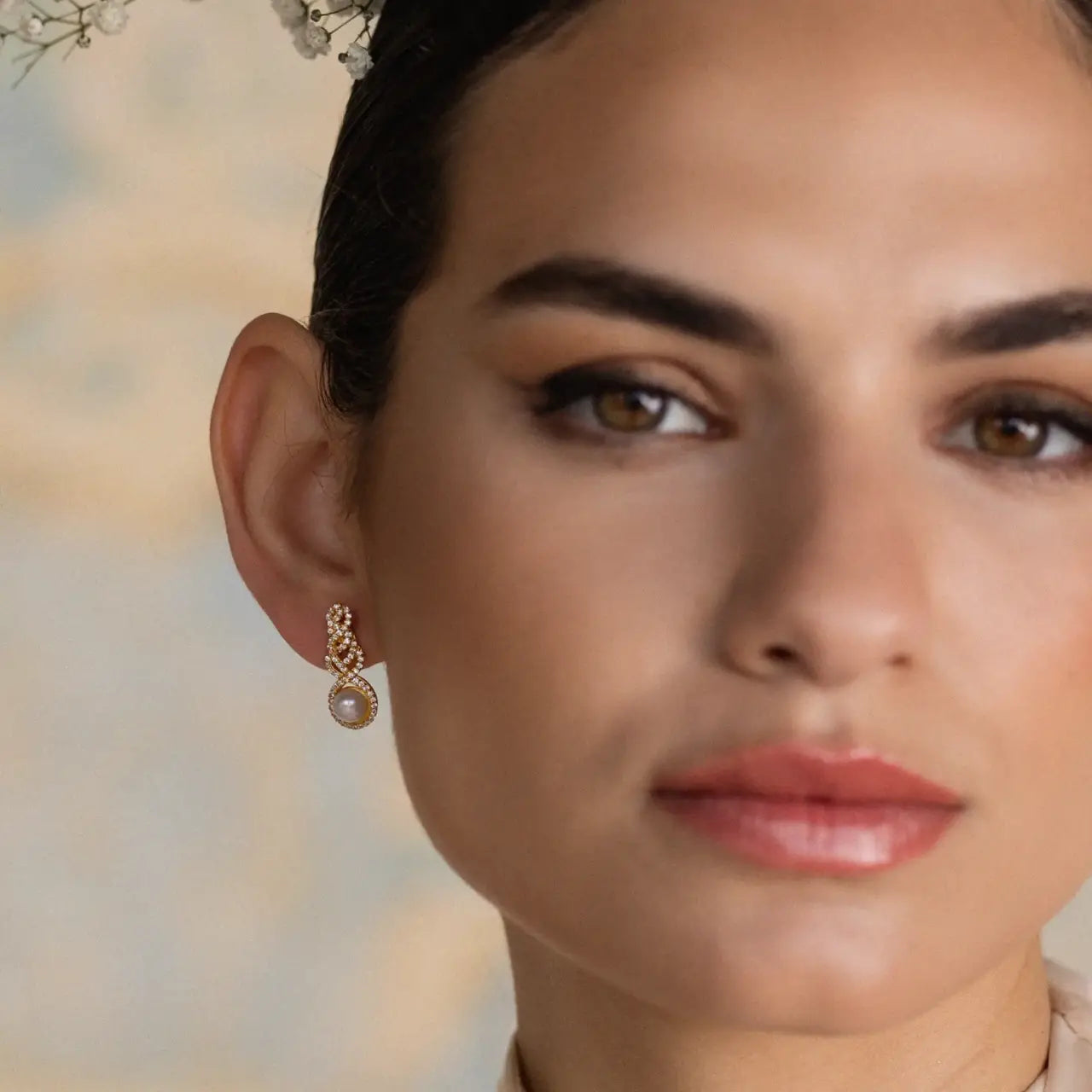 Pendientes Celestial Shine Perla