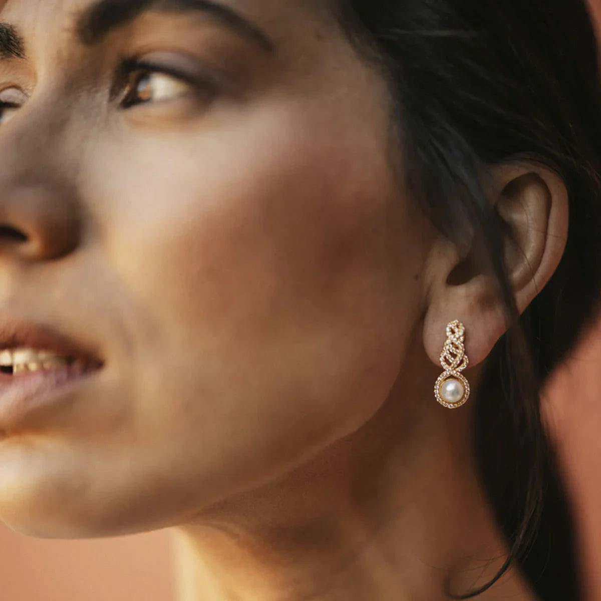 Pendientes Celestial Shine Perla