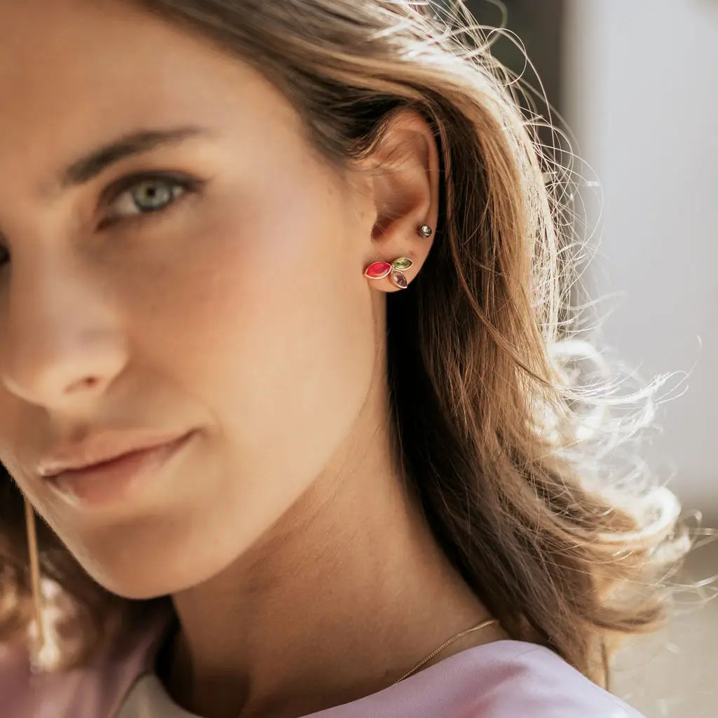 Pendientes Centella Desmontables Multicolor