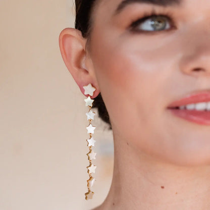 Pendientes Constella Blanco nácar