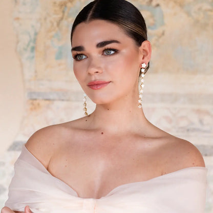 Pendientes Constella Blanco nácar