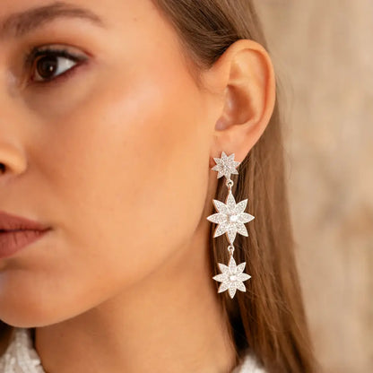 Pendientes Destellos de Andalucía Plata Shine