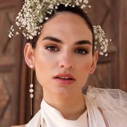 Pendientes Estela Desmontable Perlas