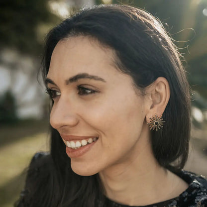 Pendientes Estrella Polar Negro