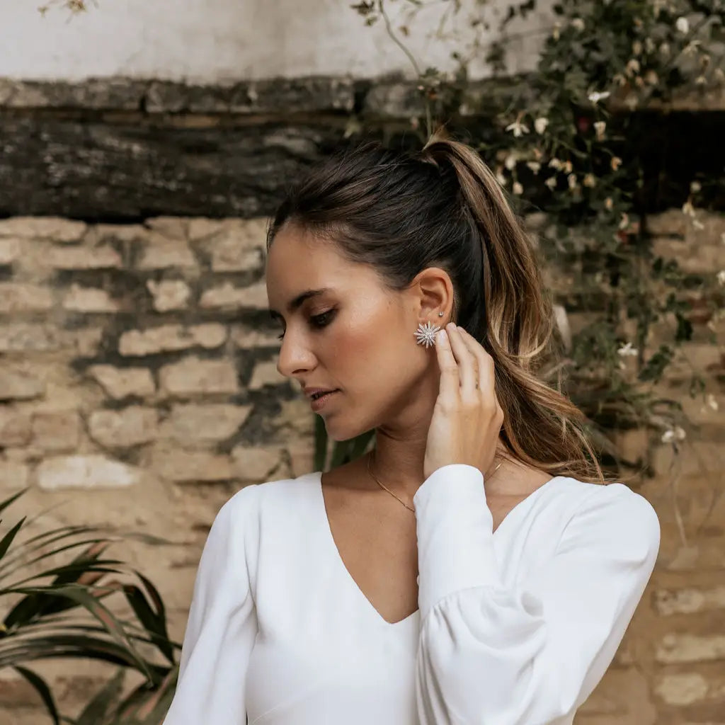 Pendientes Estrella Polar Plata Shine